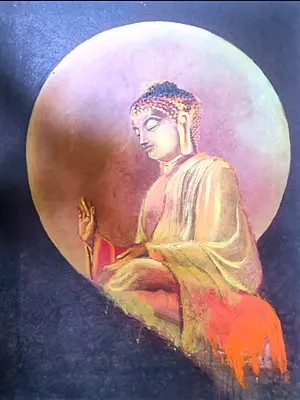 Golden Buddha | Acrylic On Canvas | By Vijay Ninama