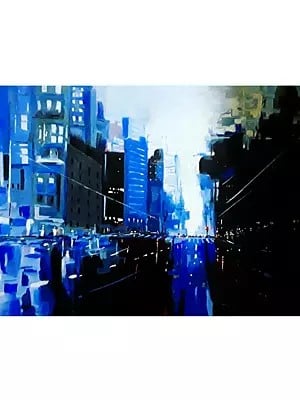 Night In The City | Acrylic On Canvas | By K B Shikhare