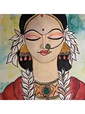 Indian Bride | Acrylic On Canvas | By Rajeswari Swaminathan