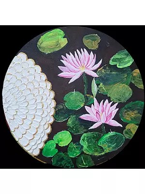 Water Lilies | Acrylic On Canvas | By Bharati Darshan Bhat