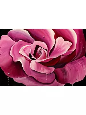Rose Flower | Acrylic on Canvas | By Bharati Darshan Bhat