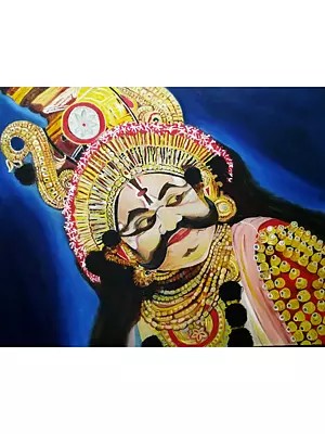 Yakshagana South Indian Dance | Oil On Canvas | By Bharati Darshan Bhat