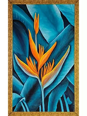 Bird-Of-Paradise Flower | Acrylic On Canvas | By Bharati Darshan Bhat