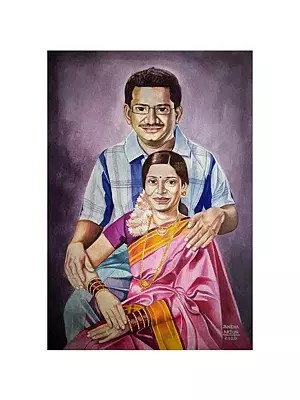 Couple Portrait | Watercolor On Paper | By Sneha Arjun