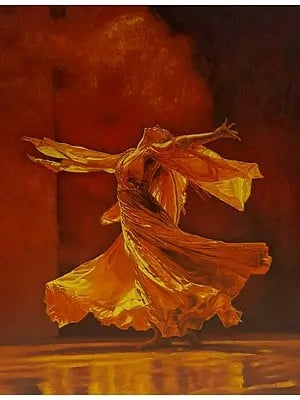 The Dancing Lady | Oil On Canvas | By Dharmesh Yadav