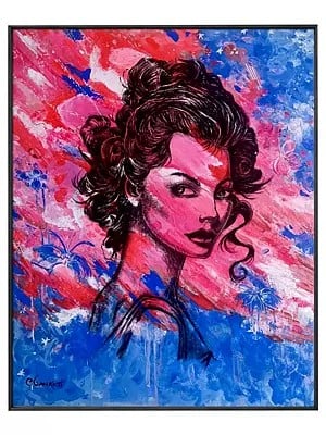 Beauty Of Woman | Acrylic On Canvas | By Paritosh | With Frame
