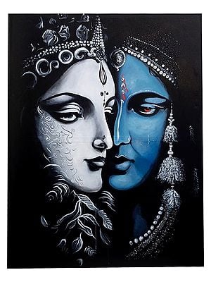Attractive Radha And Krishna | Acrylic On Canvas | By Varnik Bansal