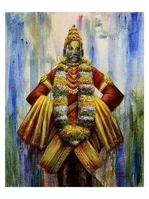 Lord Vitthala - Avatar Of Vishnu | Acrylic On Canvas | By Kishore Kawad