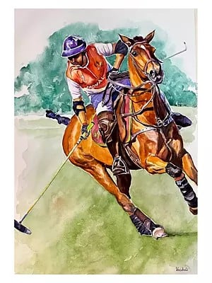 The Polo Time | Watercolor On Paper | By Vaishali Singh