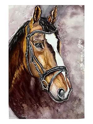 Stable Horse | Watercolor On Paper | By Vaishali Singh