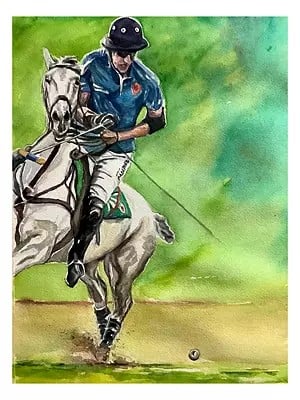 A Polo Player | Watercolor On Paper | By Vaishali Singh