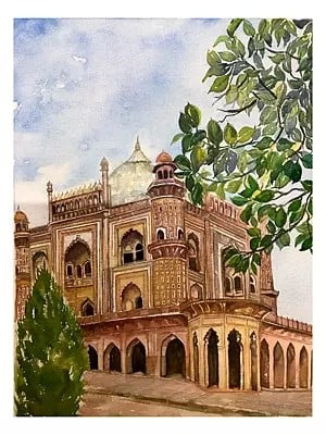 Beauty Of Safdarjung Fort | Watercolor On Paper | By Vaishali Singh