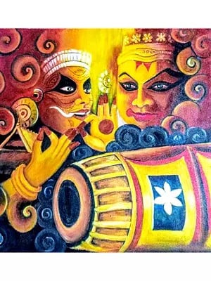 Kalamandalam - Kathakali Dancer | Acrylic On Canvas | By Sheeba Lohi