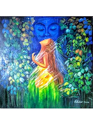 Soulful Radha And Krishna | Acrylic On Canvas | By Sheeba Lohi