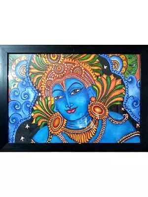Krishna - Gopal Mural | Acrylic On Canvas | By Sheeba Lohi
