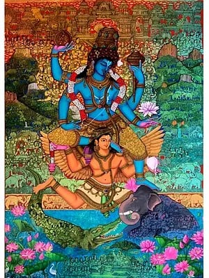 Garuda Gamana | Acrylic On Linen Canvas | By Dhanu Andluri