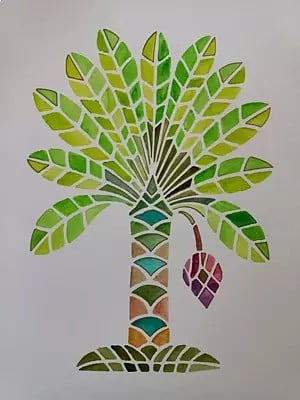 Banana Tree In Vrindavan | Watercolor On Paper | By Kiran Java