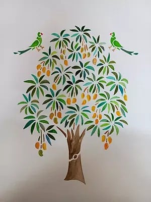 Mango Tree In Vrindavan | Watercolor On Paper | By Kiran Java