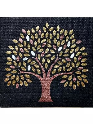 Tree In Vrindavan | Mettalic Ink | By Kiran Java
