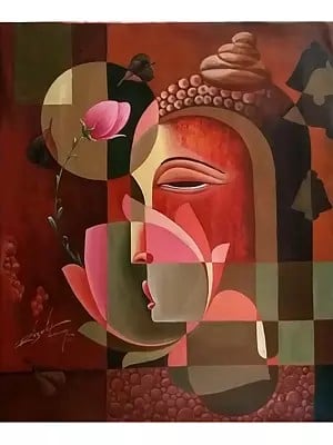 Buddha - Base Of Dharma | Acrylic On Canvas | By Rizvi Hasan Ansari