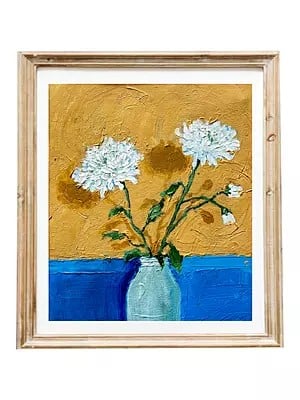Flowers Like To Play | Acrylic On Canvas | With Frame | By Mitisha Vakil