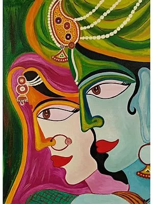 Radha Madhav | Oil On Canvas | By Meenu Kapoor