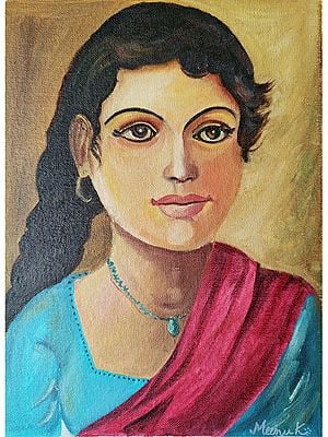 A Village Girl | Oil On Canvas | By Meenu Kapoor