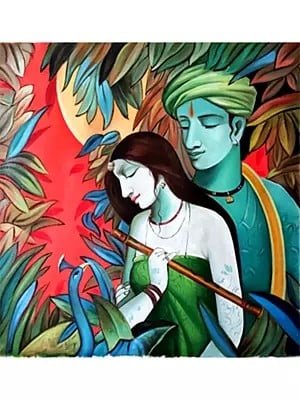 Radha Krishan Love | Oil On Canvas | By Jai Prakash Verma