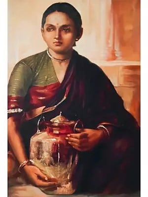 Lady With Kalash | Oil On Canvas | By Jai Prakash Verma