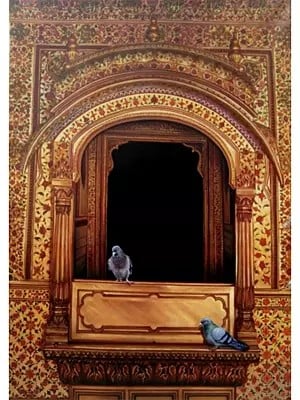Rajasthani Jharoka | Oil On Canvas | By Jai Prakash Verma