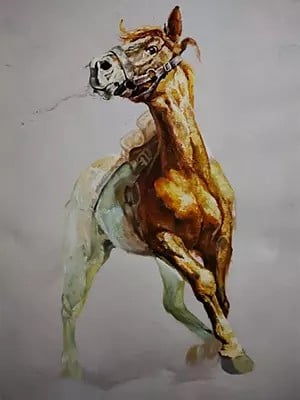 Agile Horse  | Oil On Canvas | By Jai Prakash Verma