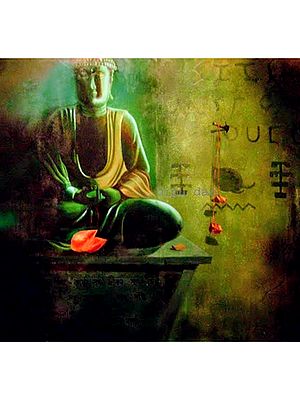 The Peace Status Of Buddha | Acrylic On Canvas | By Dipu Das