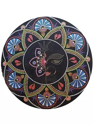 Maa Durga Dot Art |  Metallic Acrylic Colors On Mdf Board | By Rachita Trehan