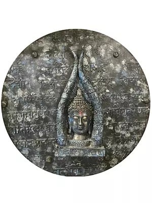 Buddha Mural In Circle |  Acrylic Colors On Mdf Board | By Rachita Trehan