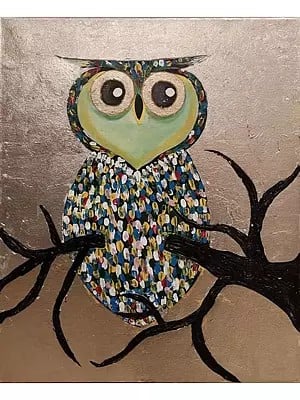 Owl-Bird Of Night | Acrylic Colors On Canvas | By Rachita Trehan
