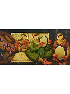 A Symphony Of Sounds | Acrylic On Canvas | By Anupam Pal