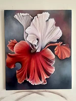 The Blooming Flower Of Iris | Oil On Canvas | By Pooja Agarwal