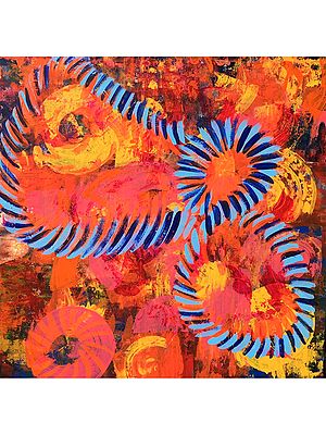 Weaving Memories | Acrylic Color Painting on Canvas | Shelja Garg