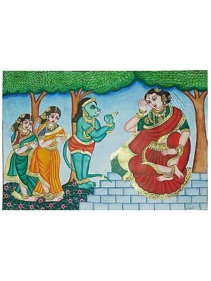 The Shiva Tribe - Lord Hanuman reaches Lanka through air jump and marvels  at its beauty. After he finds Maa Sita in captivity in a garden, Ashok  Vatika, Hanuman ji reveals his