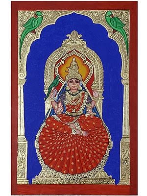 Goddess Meenakshi | Mysore Painting by Anjali Ram