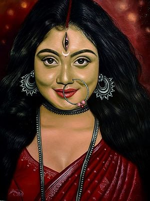 Maa Durga | Oil Painting Hemant Raja