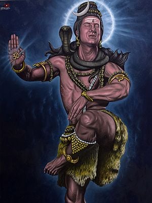 Dancing Shiva | Oil Painting by Hemant Raja