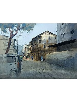A Street Painting | Watercolour Art by Kulwinder Singh