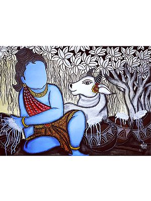 Nayanabhiram Krishna | Painting by Mrinal Dutt | Acrylic Art on Canvas