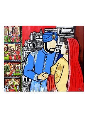 Sangam- Rajput Immortal Stories | Painting by Mrinal Dutt