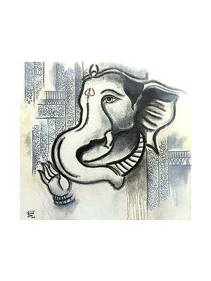 Vighnaharta Ganesha | Painting by Mrinal Dutt
