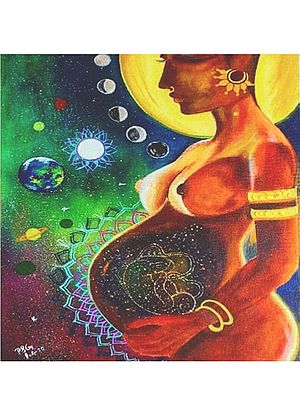 Mother Womb Supreme Creation of Universe | Acrylic Painting by Poulavi Ghosh