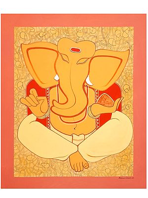 Lord Ganesha | Acrylic On Canvas | Ramana Peram