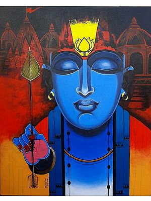 Ayodhya Rama | Acrylic on Canvas | Painting by Ramana Peram