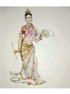 Kala Saraswati | Gouache Painting | Anuj Shastrakar